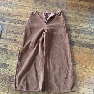 Wide leg rust orange pants
